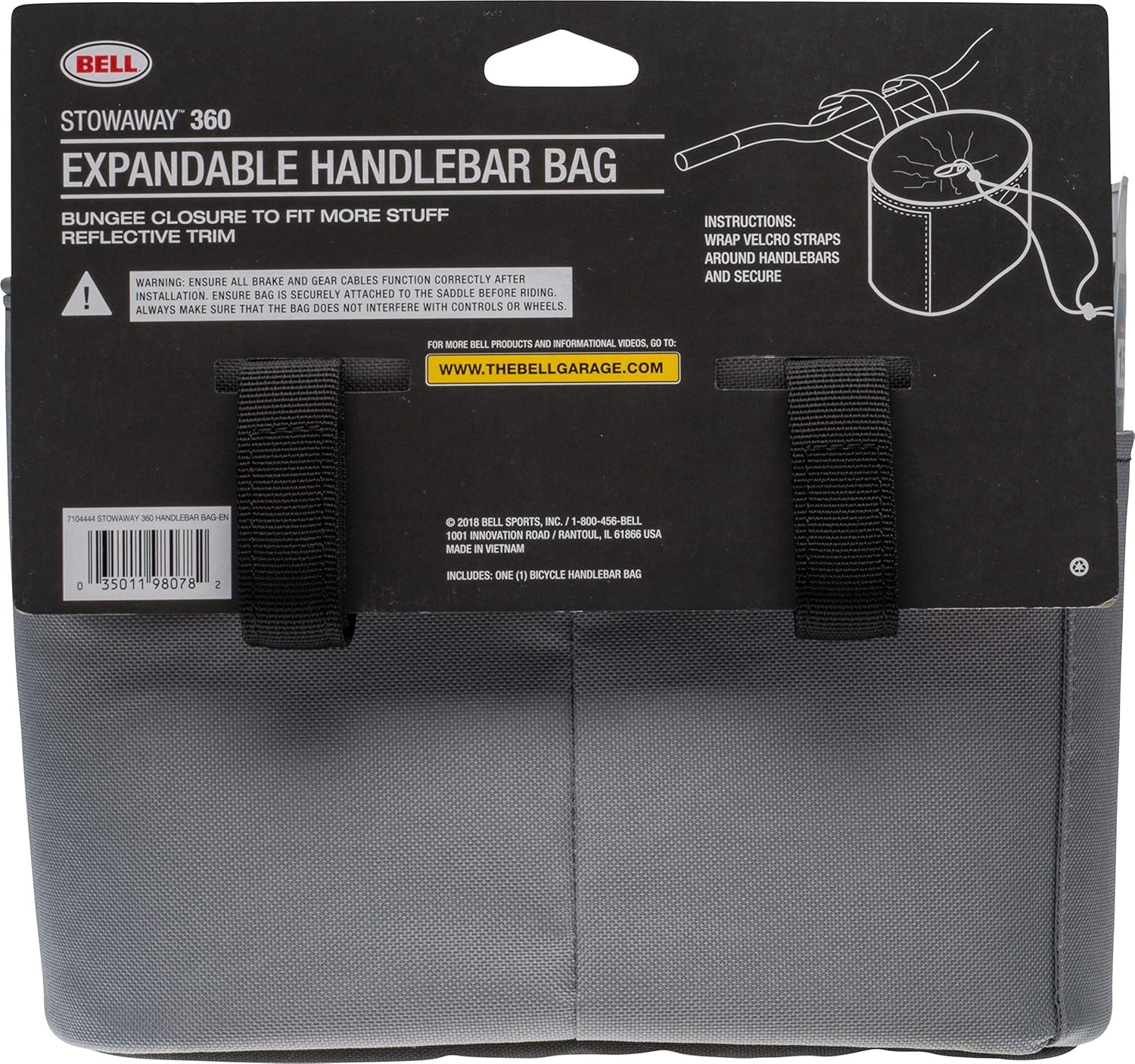image:imageBELL Stowaway Top Tube Bicycle BagStowaway 360 Bike HandlebarStorage Bag