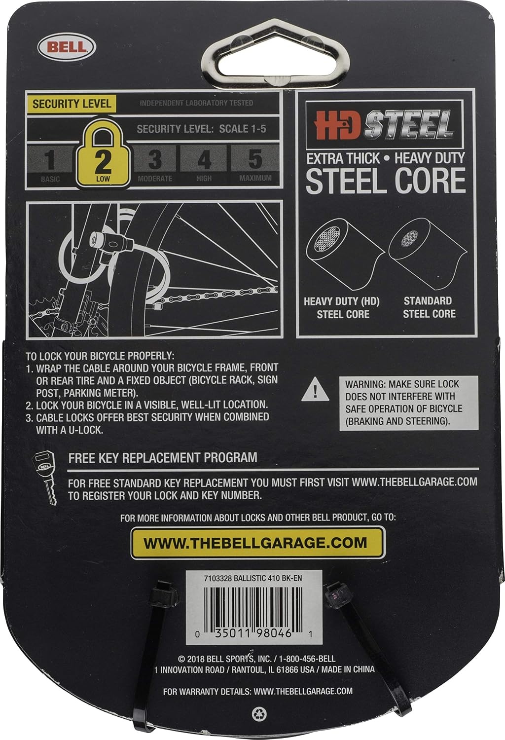 image:imageBell Ballistic Cable Bike Locks with KeysBallistic 410