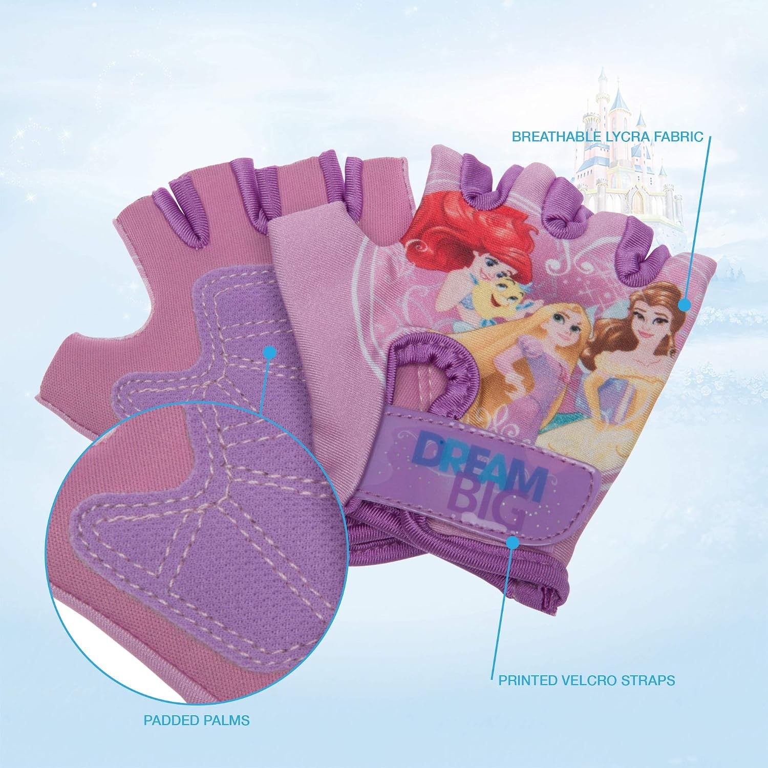 image:imageBell Disney Princess Child Bike AccessoriesPrincess Pad Glove Set