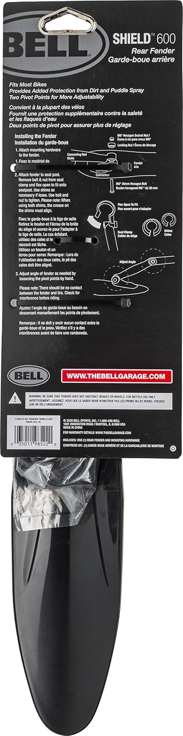 image:imageBell Shield 600 Rear Adjustable Bicycle Fender