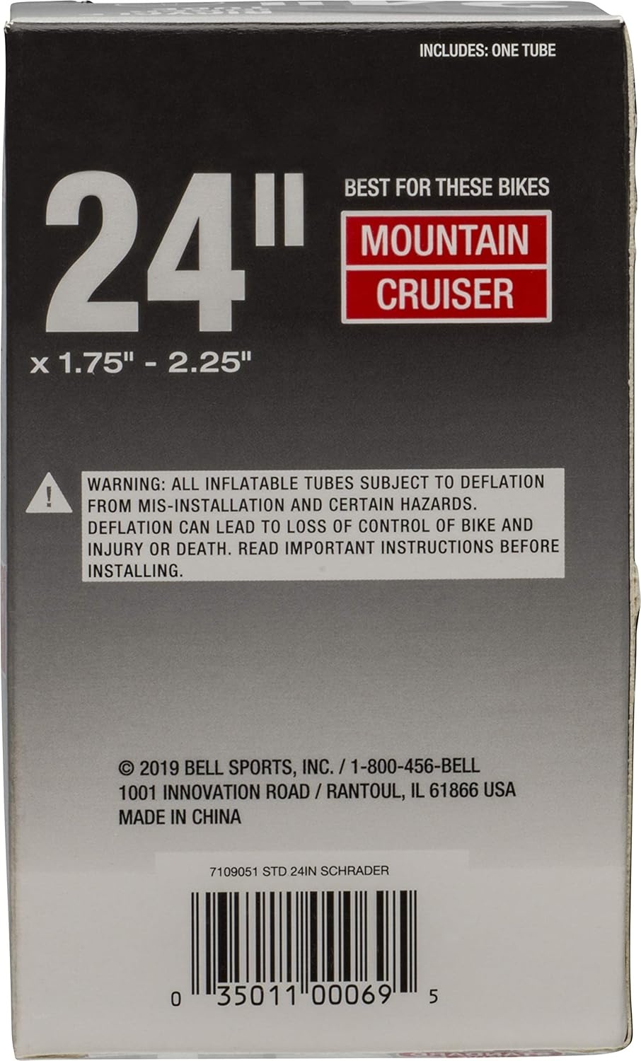 image:imageBell Standard Bicycle Inner Tubes24 x 175 225 Schrader Valve
