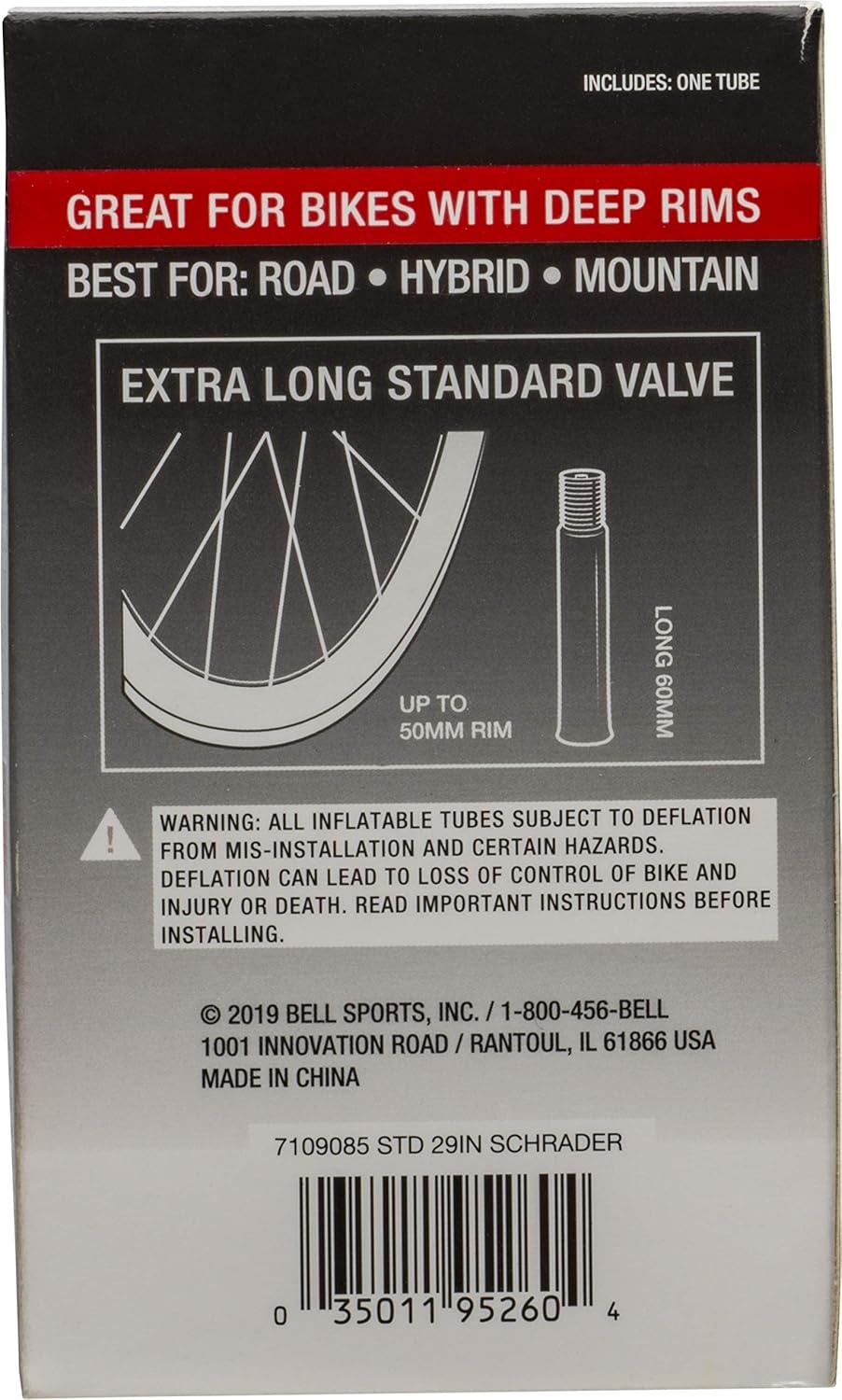 image:imageBell Standard Bicycle Inner Tubes29x210225 Schrader Pack of 4