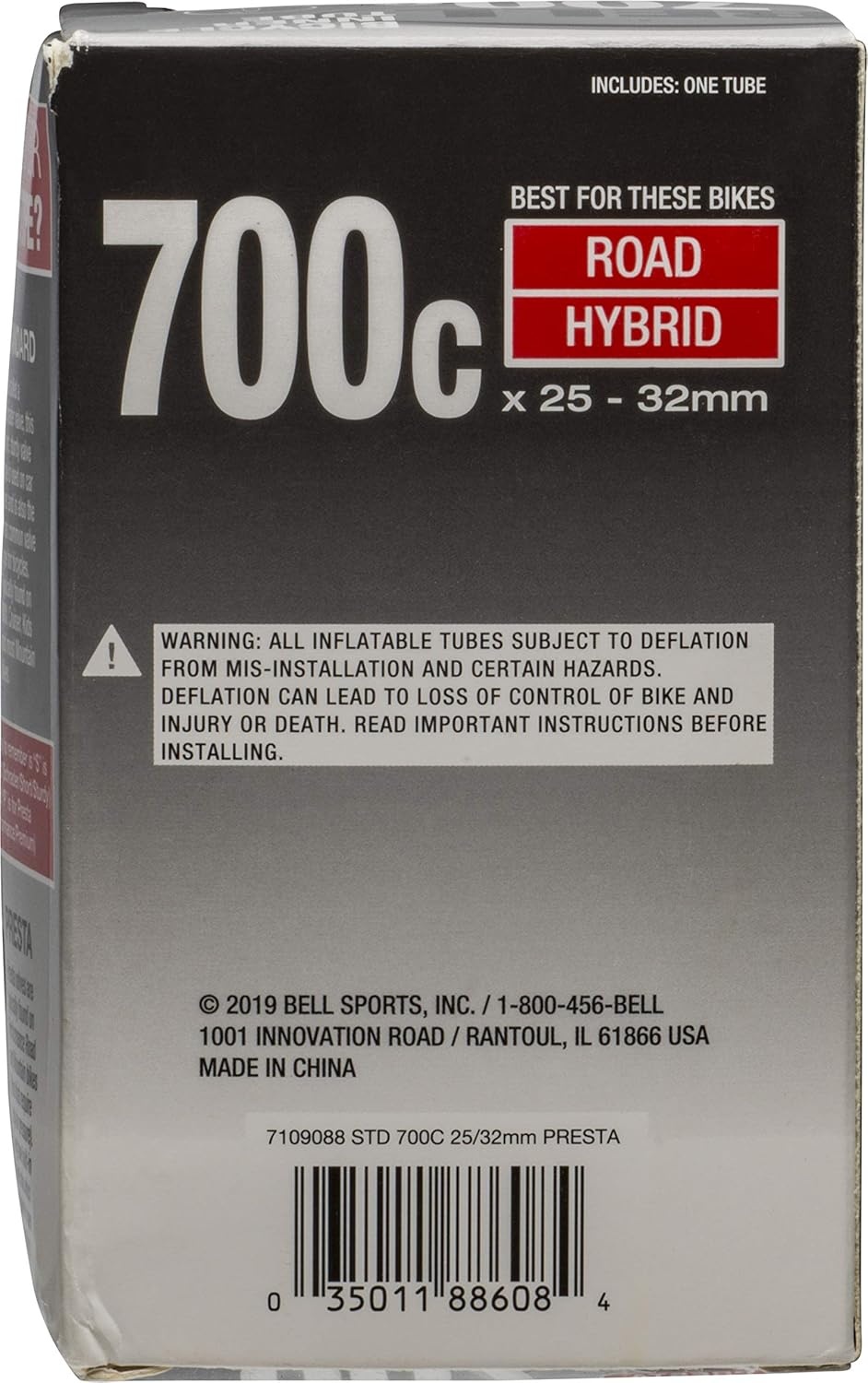 image:imageBell Standard Bicycle Inner Tubes700 x 2532c Presta Pack of 4