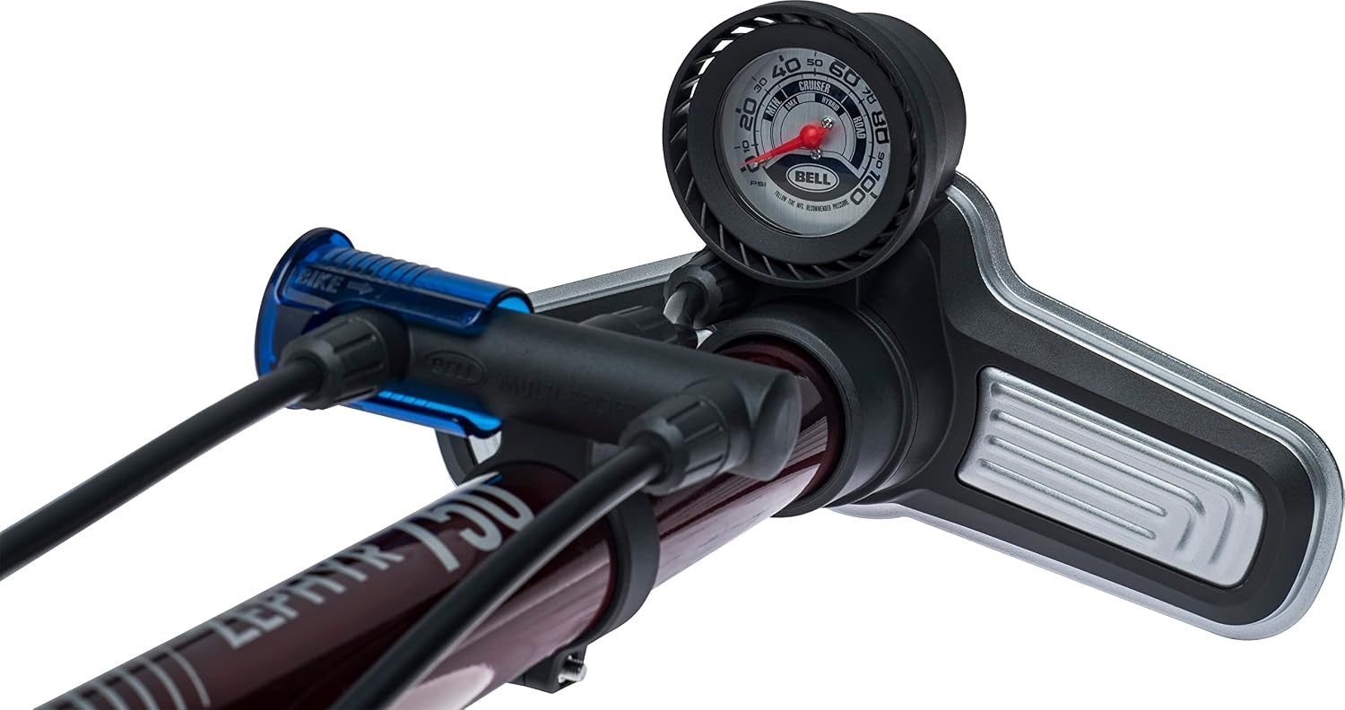 image:imageBell Zephyr Bicycle Floor PumpBell Zephyr 750 Dual Hose Bicycle Floor Pump