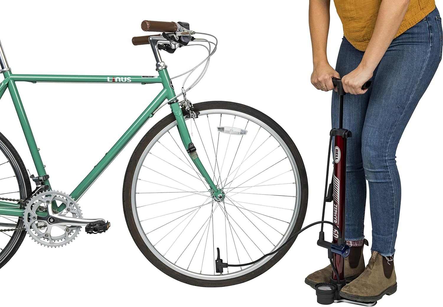 image:imageBell Zephyr Bicycle Floor PumpBell Zephyr 750 Dual Hose Bicycle Floor Pump