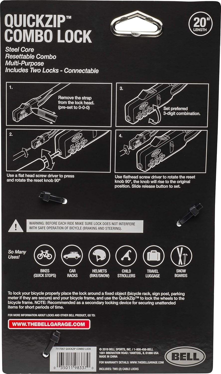 image:imageQuickZip ZipTie MultiPurpose Combo Lock 2 PackPack of 5