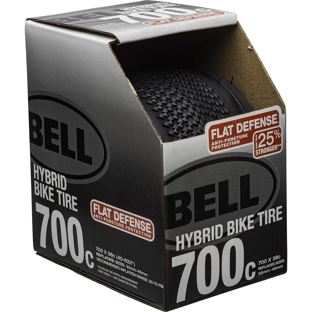 image:imageBell Flat Defense Hybrid Gravel Bike TireBlack 700 x 38c