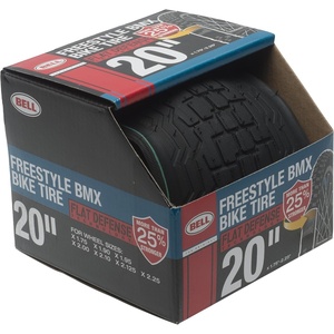 BELL 7091014 Freestyle Flat Defense BMX Bike Tire, 20″ x 1.75-2.25″, Black