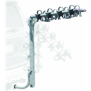 BELL Hitchbiker 450 4-Bike Hitch Rack with Stability, Black