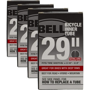 Bell Standard Bicycle Inner Tubes(29″x2.10-2.25″ Schrader (Pack of 4))